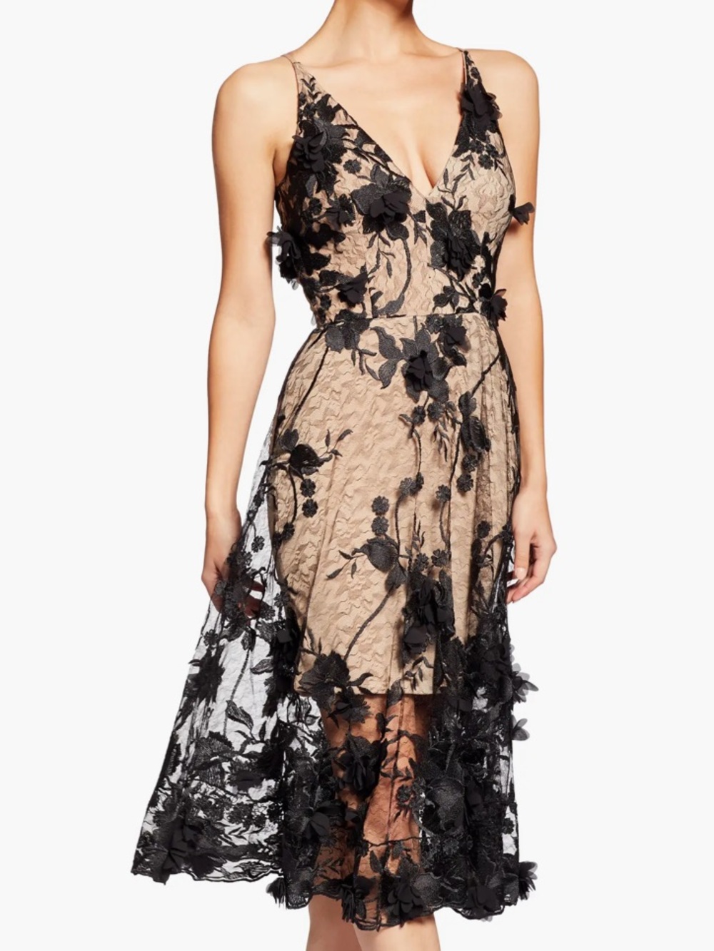 Dress The Population Audrey Embroidered Fit & Flare Dress $298 MSRP